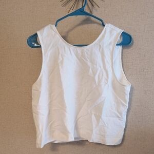 Basic White Cotton Tank Top